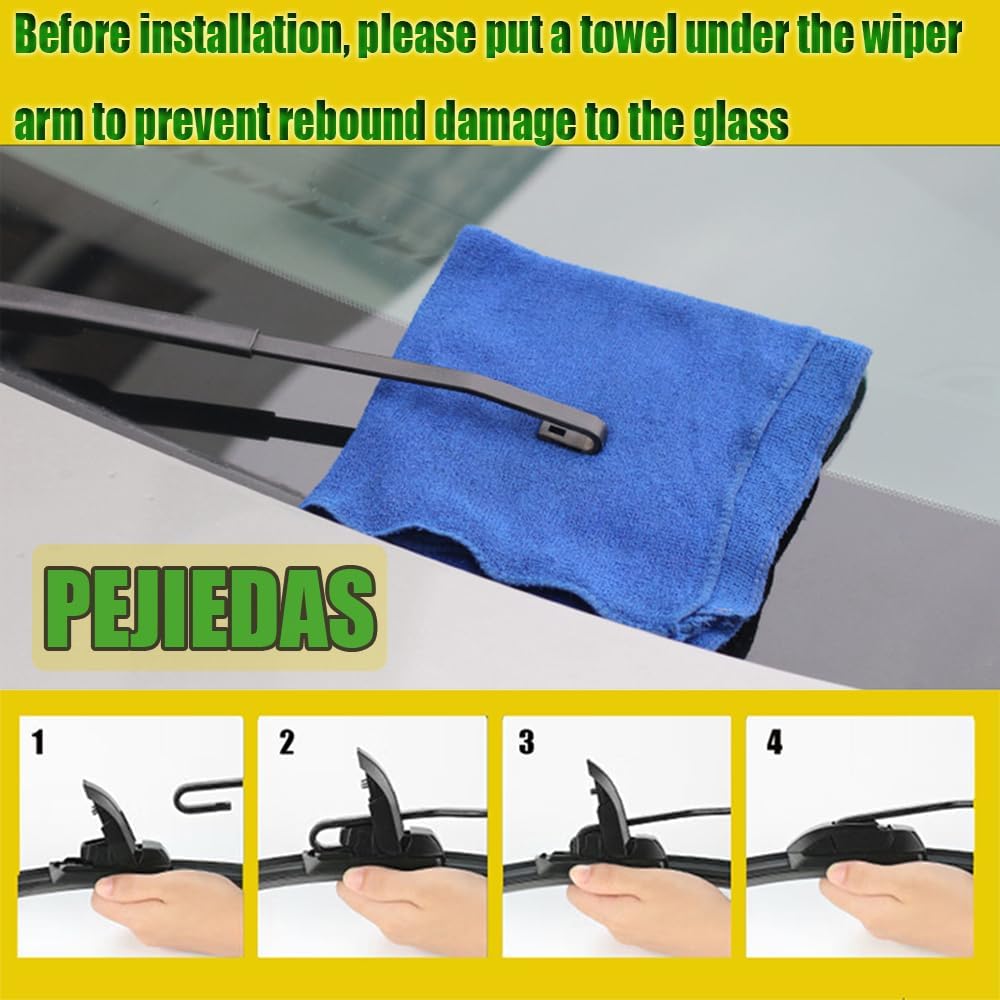 Front Wiper + Rear Wiper Blades for Toyota Rav4 2013-2018 (26 inch + 16 inch + 10 inch Wiper Blades) OE Original Style
