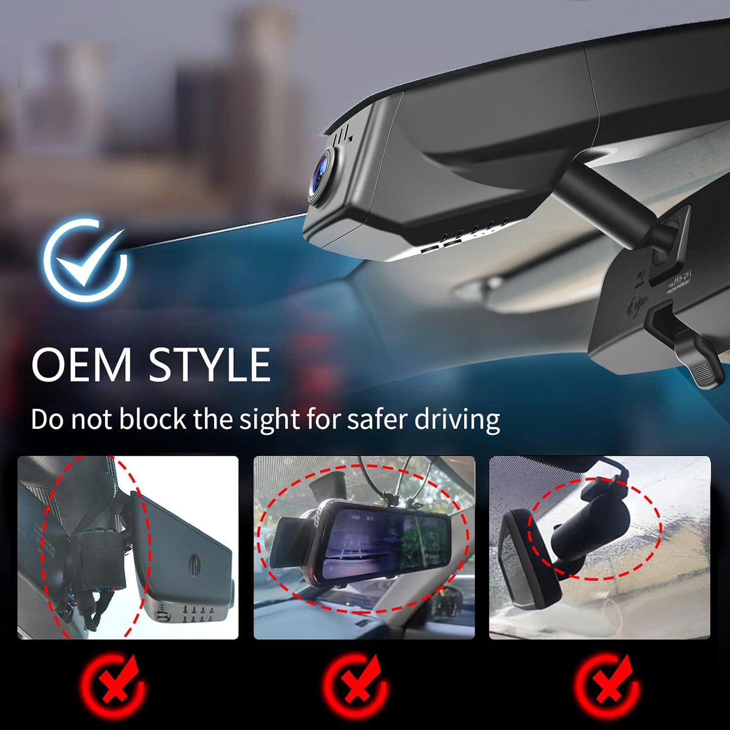 4K Dash Cam Custom fit for GMC Yukon, Yukon XL 2015 2016 2017 2018 2019 2020(Model C), Model C & Model D Have Same Models Years but Vehicle Sensor Cover are Different