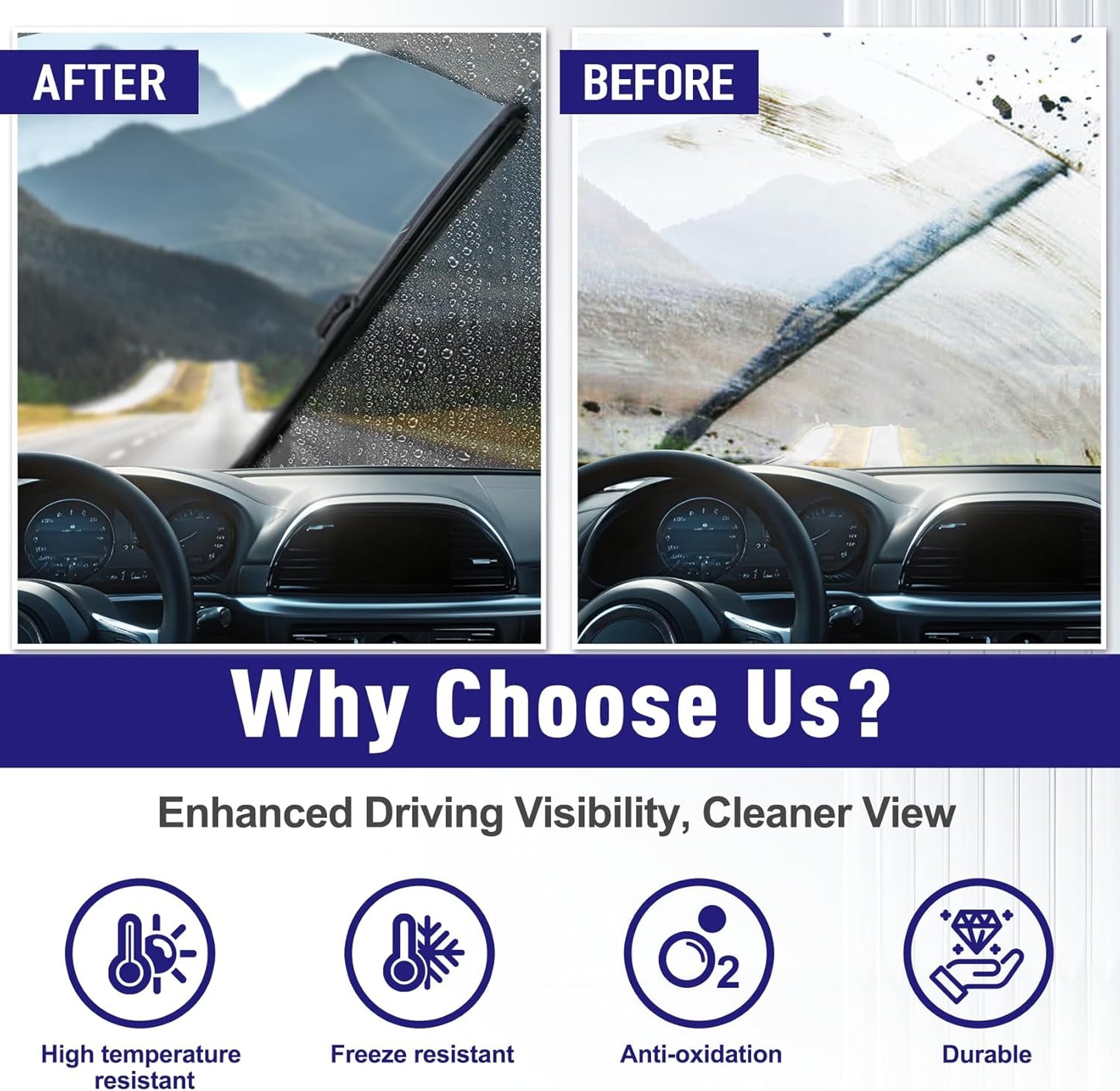 AJK Wiper Blades for Hyundai Tucson 2010 2011 2012 2013 2014 2015, 2 Piece All Weather OEM Quality Automotive Replacement Windshield Wiper Blades for My Car