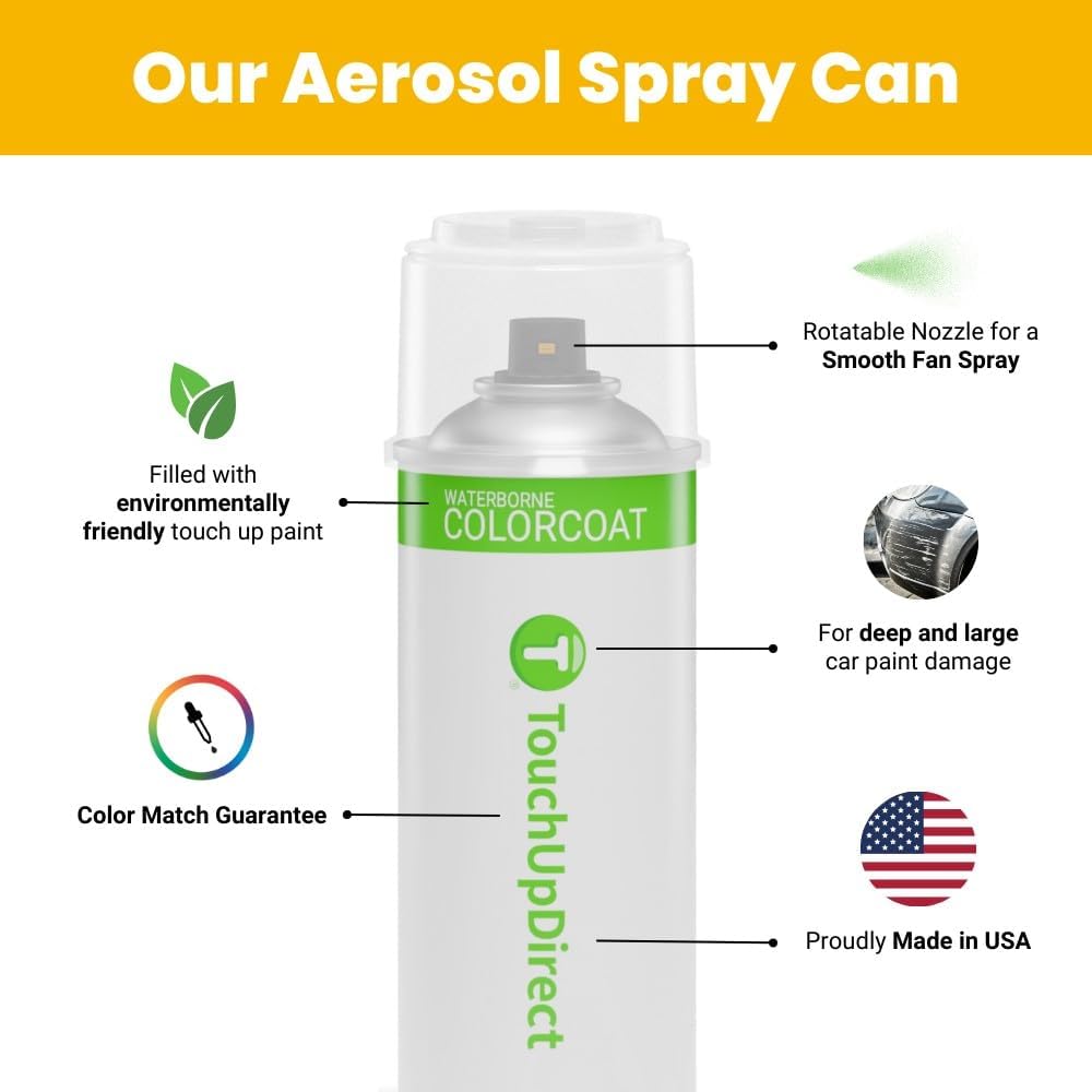 TouchUpDirect 1E7 Silver/Silver Streak Metallic Compatible with Toyota Exact Match Touch Up Paint Aerosol - Essential Kit