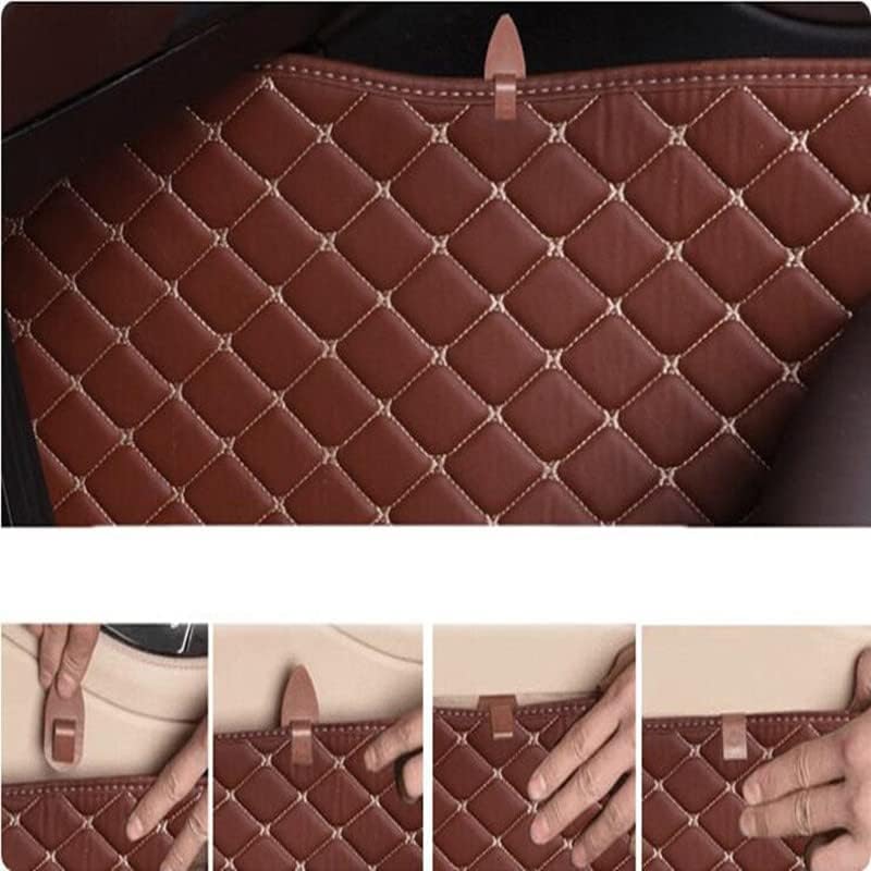 Custom All-Weather Protection Luxury Leather Floor Mats for Cars SUVs Trucks According Anti-Slip Leather Floor mats ﻿ (35,Red and Striped Black)