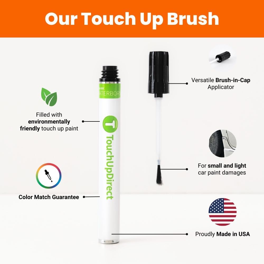 TouchUpDirect 089 Wind Chill Pearl Compatible with Toyota Exact Match Touch Up Paint Brush - Platinum Kit