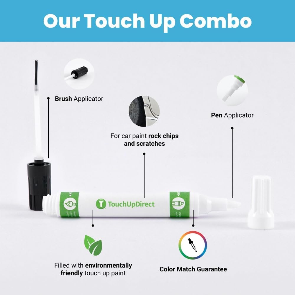 TouchUpDirect 8R3 Pacific Blue Metallic Compatible with Toyota Exact Match Touch Up Paint Combo - Essential Kit