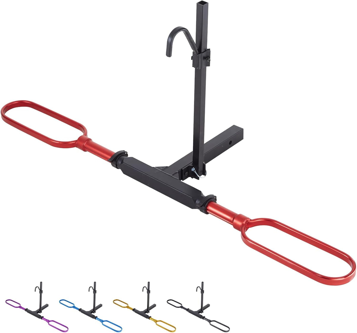 Trailer Hitch Bike Rack for Car 1 Bike, E Bike Carrier Hitch Mount, Fat-Tire Ebike Rack for Tow Hitch, Fits 2" Inch Receiver for SUV Truck Van (1 Bike - 120 Lbs Cap - Red)