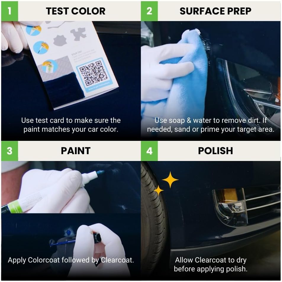 TouchUpDirect 202 Black Compatible with Toyota Exact Match Touch Up Paint Combo - Platinum Kit
