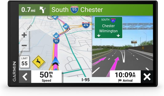 Garmin DriveSmart 55 EX with Traffic, 5.5-inch Car GPS Navigator with Bright, Crisp High-Resolution Maps, Garmin Voice Assist, Smart Notifications and Hands-Free Calling