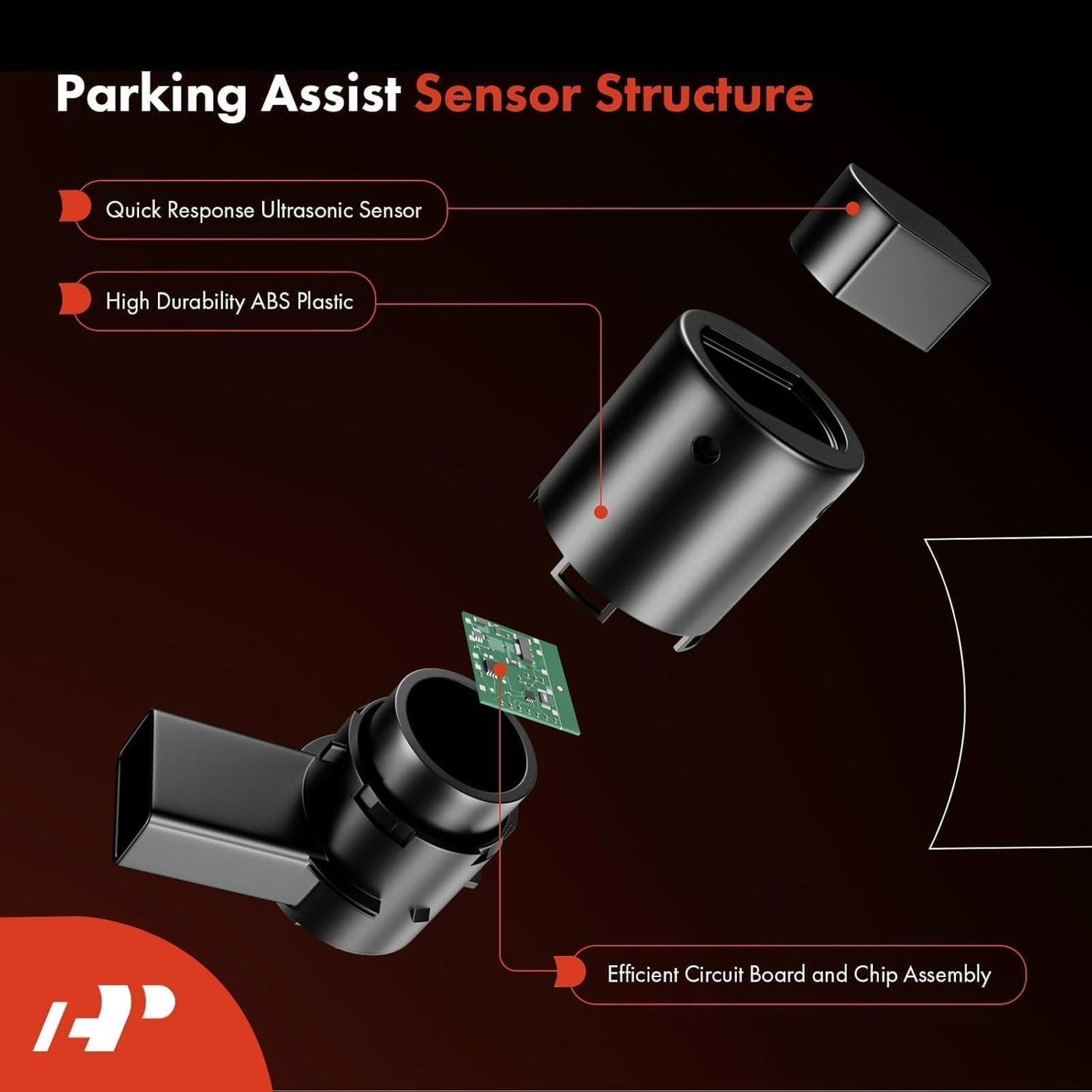 A-Premium Rear Reverse Backup Parking Assist Sensor Compatible with Select Ford & Lincoln & Mercury - F-150, F150, F-250 F-350 F-450 F-550 Super Duty, Explorer, Escape, Expedition, Blackwood, Mariner