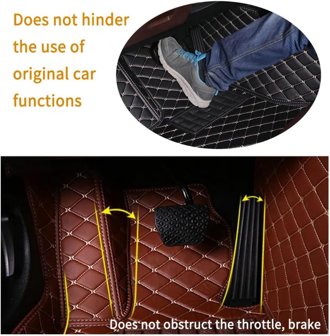 Custom Personalized Floor Mats for Cars，Luxury Full Coverage All Car Floor Mats，Anti-Slip Leather Car Mat Set ，Custom Floor Mats for 99% of Cars, Trucks & SUVs. (Purple)