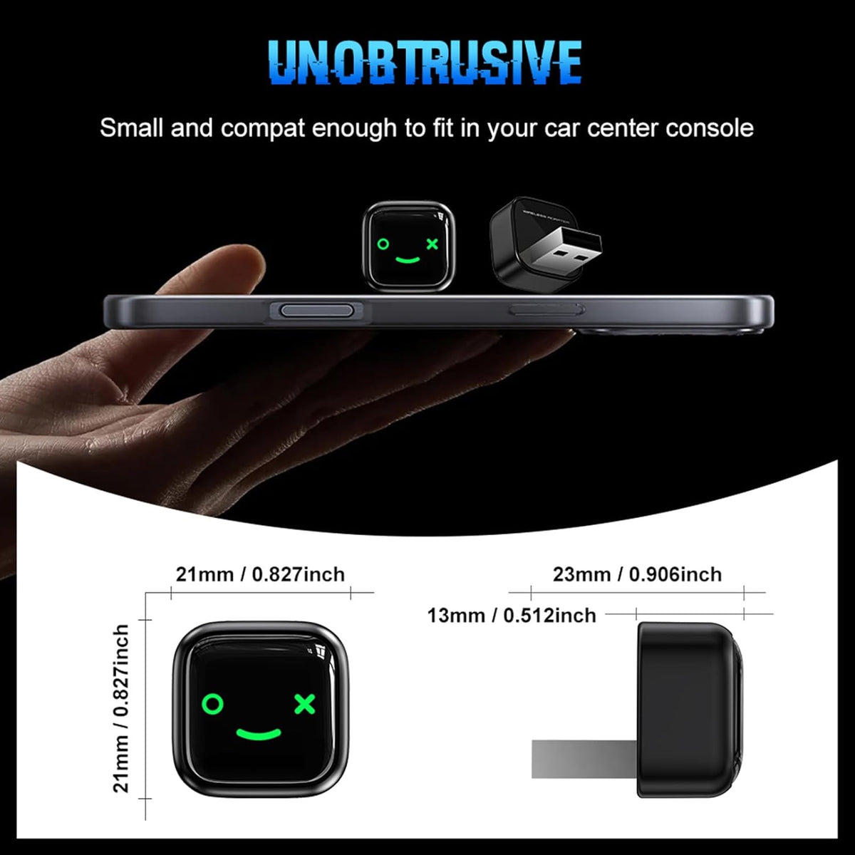 Wireless CarPlay & Android Auto Adapter(2 in 1) - Upgrade Wired CarPlay or Android Auto to Wireless,Perfect Compatible with Built-in Wired Apple CarPlay and Android Auto Cars for iPhone Samsung google