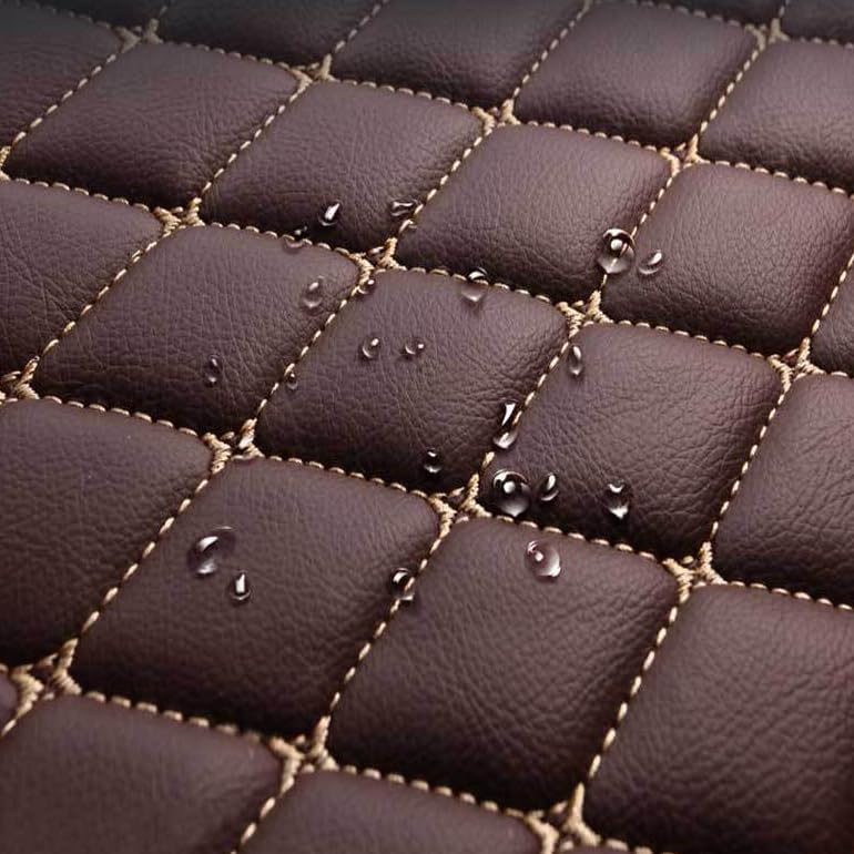 Customized Personalized car Floor mats, All-Weather Luxury car Floor mats, Waterproof and Anti Slip Leather car Floor mat Lining, 95% Customized car, Truck, and SUV Floor mats (Red Stripes)