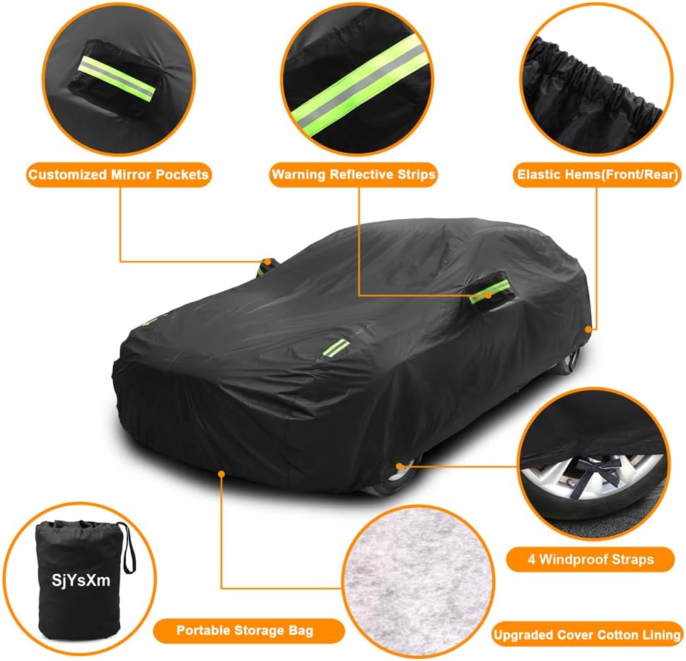 Car Cover Compatible with BMW X5 X5M(2007-2025) X6 X6M(2008-2025), Custom Waterproof All Weather Car Cover with Cotton Lining, Outdoor Rain Cover for X5 X6 F15 G05 F16 G06 F85 F95 F86 F96