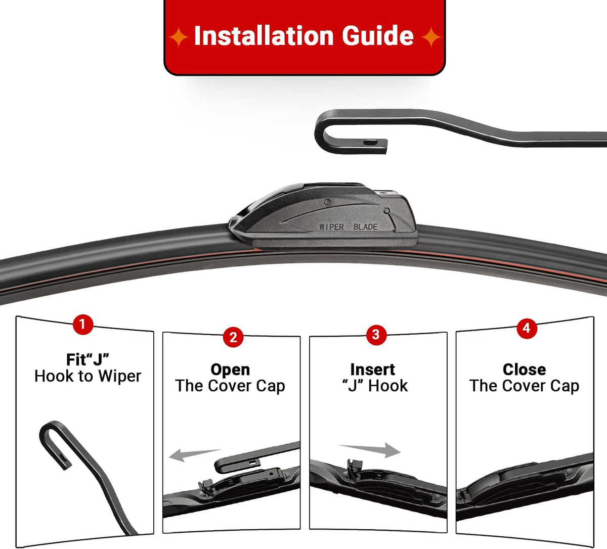 Windshield Wiper Blade Set Replacement for 2009-2015 Honda Pilot Original Equipment Replacement Front Rear Wiper Blades - 22"/21"/14" (Pack of 3)
