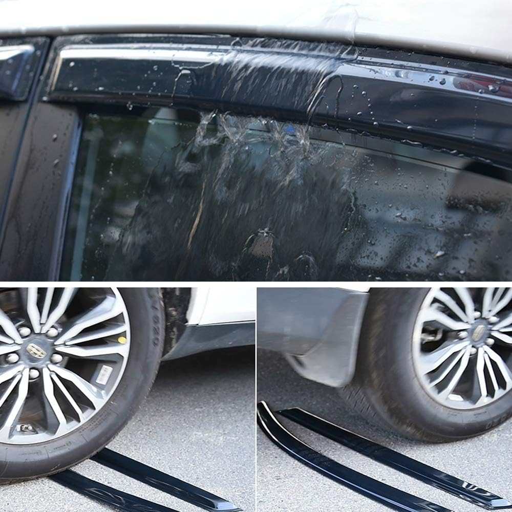 94161 Side Window Wind Deflectors fit for 2009-2017 Chevrolet Traverse,4pcs Outside Mount Style Nice Sun Rain Guards Set,Dark Smoke Window Visor