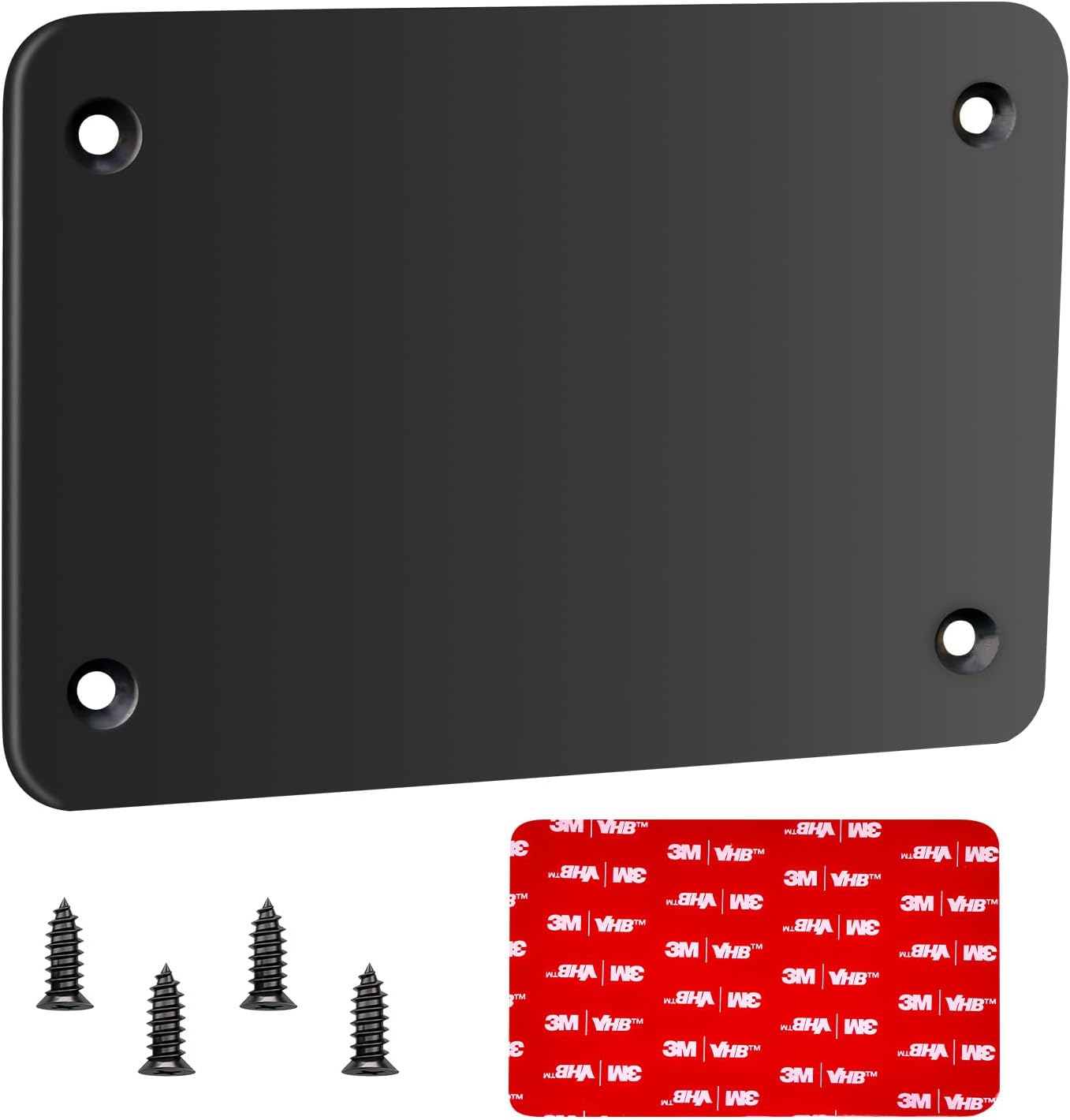 Metal Plate for Magnetic Wireless Backup Camera - Converts Fiberglass/Plastic to Magnetic Surface for Non-Metal Vehicles, Includes Double-Sided Tape & Screws for Trucks/RVs, Mount Anywhere