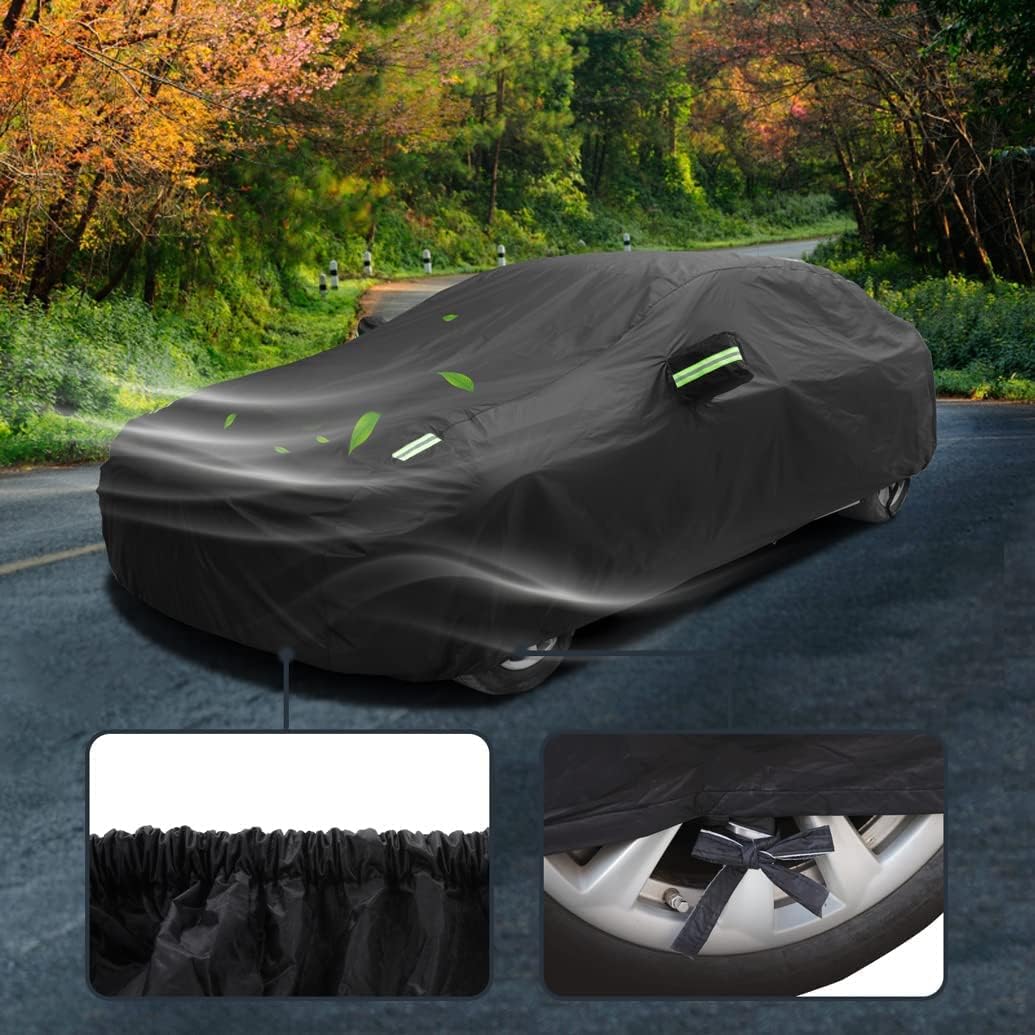 Custom Car Cover Compatible with Chevrolet Corvette 1984-2019 Stingray Z06 Grand Sport Z15 Z25 C7 C6 C5 C4, Waterproof All Weather Covers with Cotton Lining, Rain Snow Sun UV Cover for Outdoor