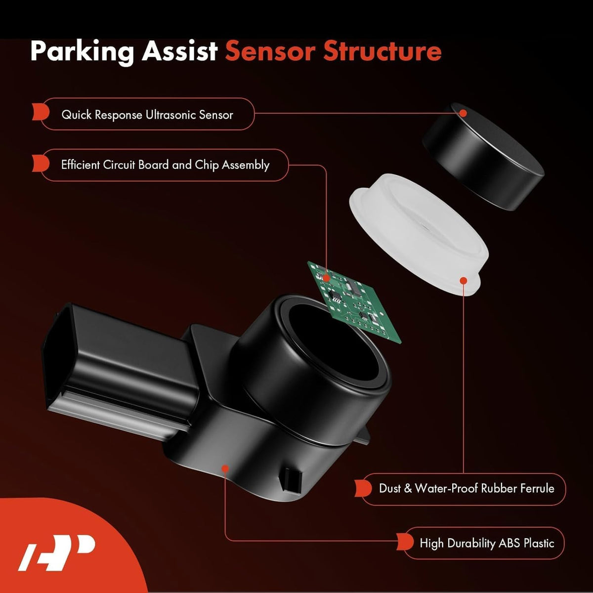 A-Premium Rear PDC Reverse Backup Parking Aid Assist Sensor Compatible with Ford and Lincoln Models - F-150 F150 2009-2014, Mark LT 2010-2014, Replace# 9L3Z-15K859-D