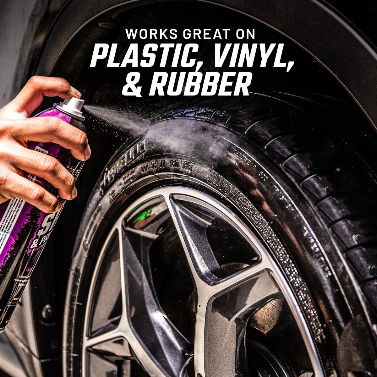 Slick Products Shine & Protectant, Long-Lasting High-Gloss Clear Coat Spray, Renew, Shine, and Protect Plastic, Vinyl, Rubber, Trim, and More (3-Pack)