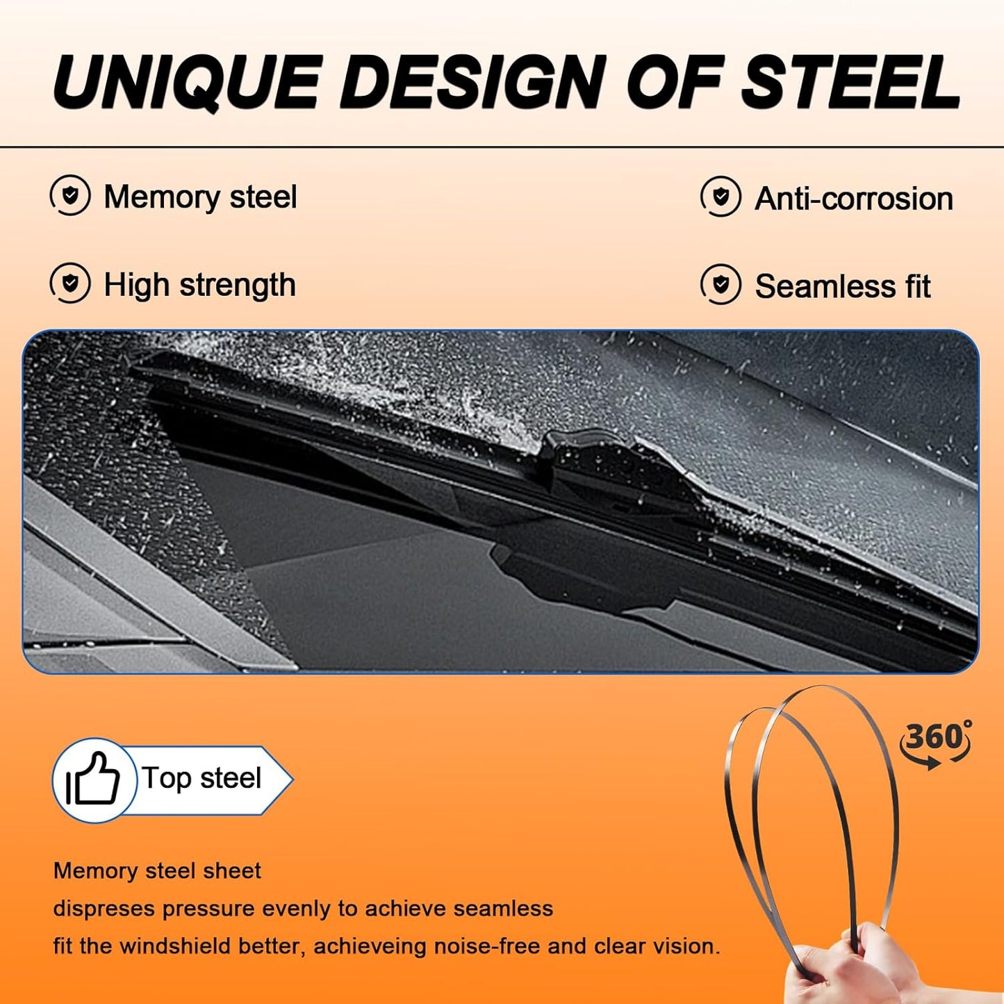 HULADAED® 28'' 20''16'' Windshield Wipers Replacement for Toyota Sienna 2020-2011,Silicone Front Rear Wiper blades for MY Car-All Weather & Quiet(3 PACK)