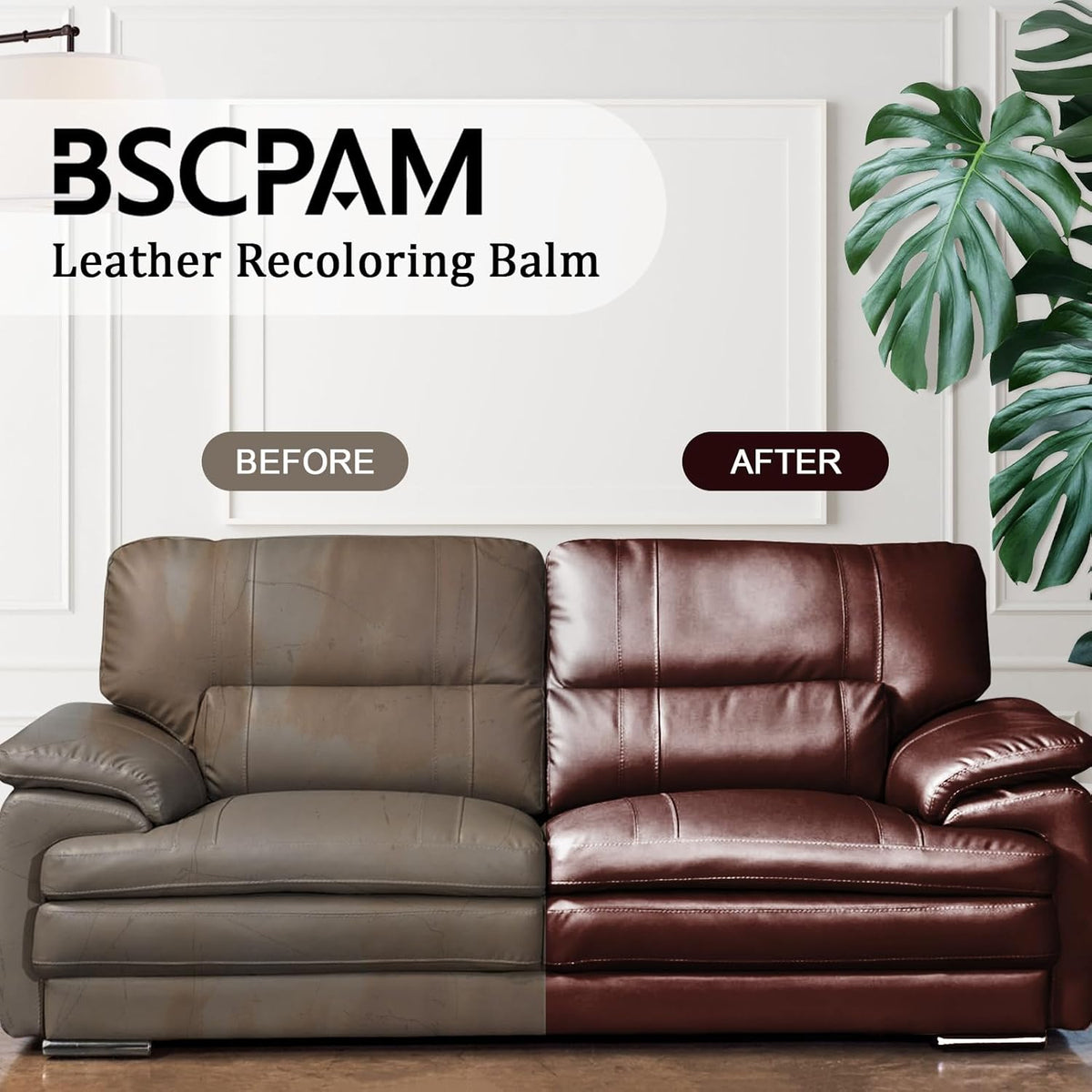 12oz Leather Recoloring Balm & 3.4oz Mink Oil Leather Conditioner kit,Maroon Leather Color Repair Kits for Couches, Leather Couch Paint Scratch Repair for Furniture Car Sofa Shoes Leather Dye