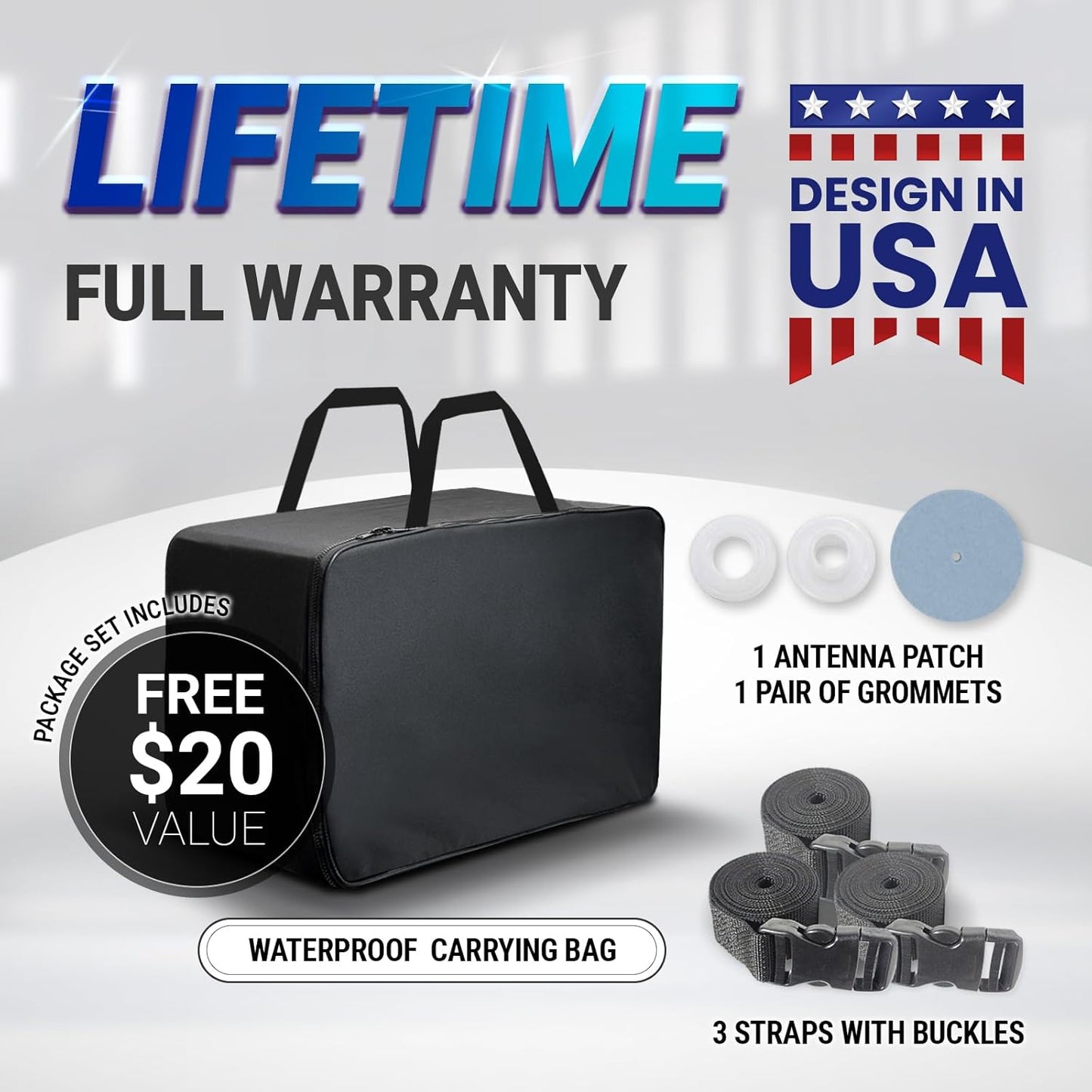 iCarCover Custom Car Cover for Pontiac Bonneville (1987-2005) Waterproof All-Weather Rain Snow UV Sun Protector Full Exterior Indoor Outdoor Car Cover (Stripe - Black/Gray)