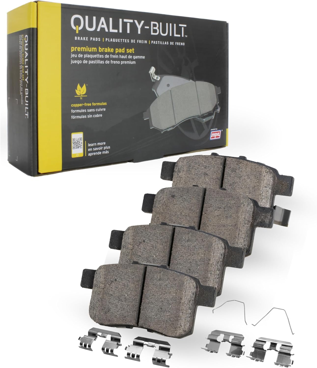 Premium Ceramic Rear Brake Pads (1001-0627AC) Compatible with Ford Mustang 1994-2001