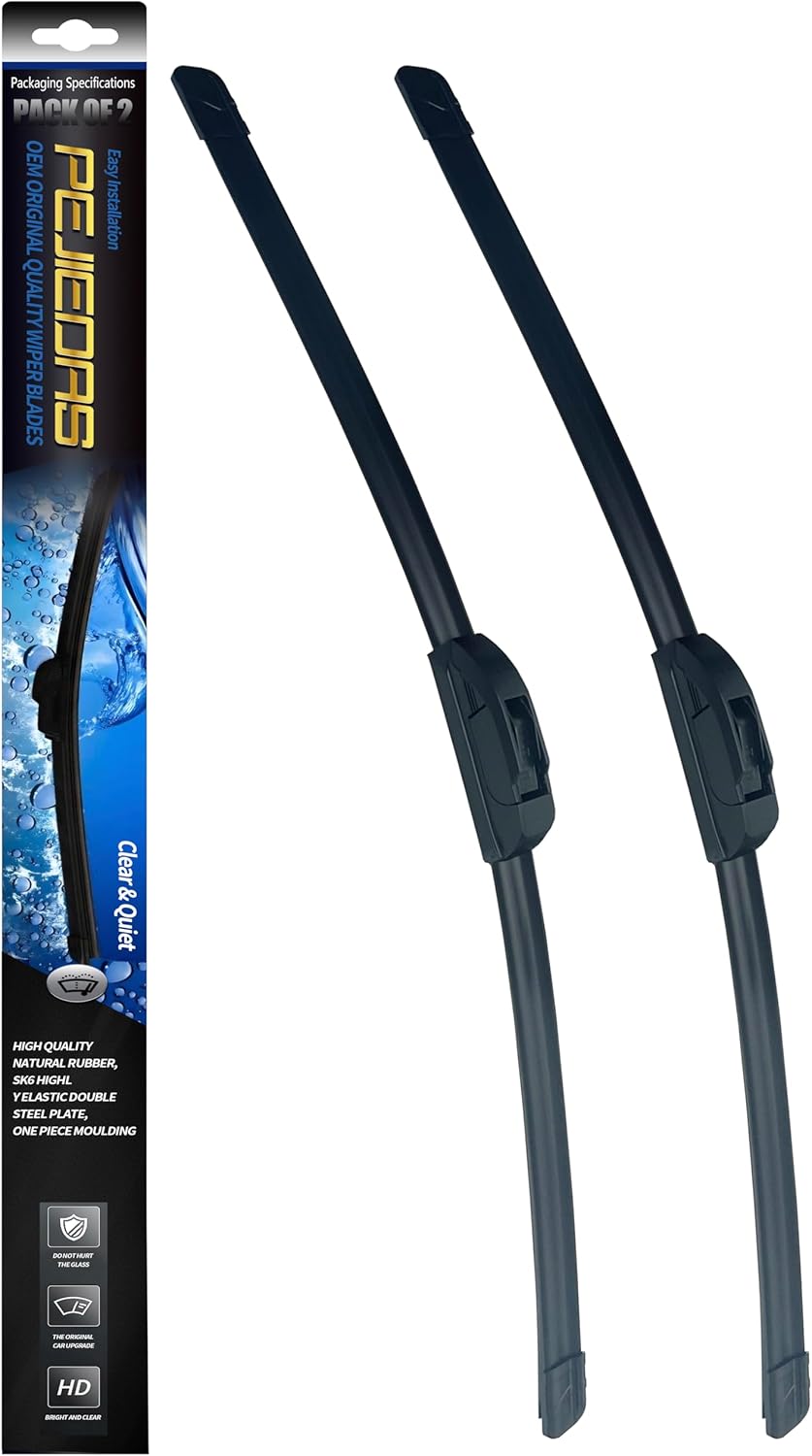 OEM Quality Front Wiper Blades, Replacement for 2007-2008 Honda Fit,2005-2009 Kia Spectra,2005-2015 Hyundai Tucson, OE Original Style (24 Inch + 16 Inch Front Wiper Blades)