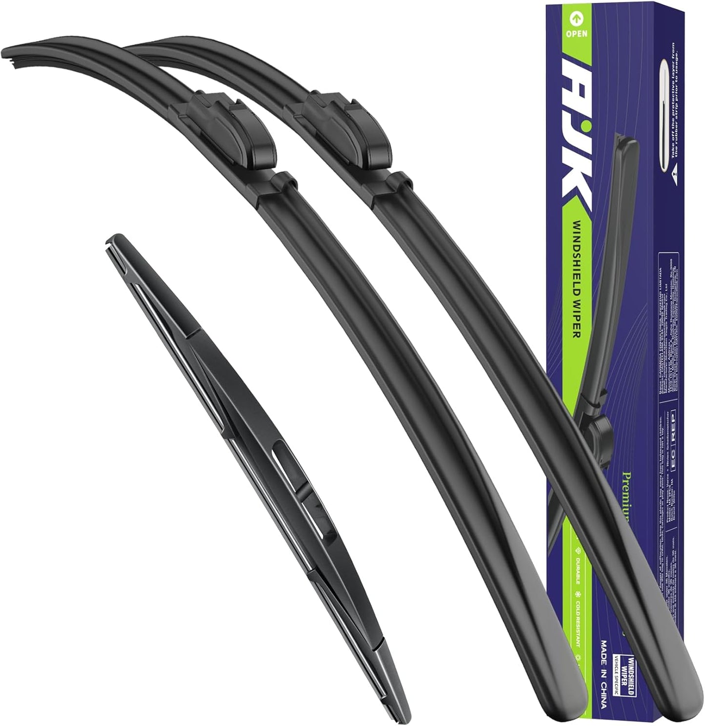 AJK Wiper Blades for Honda CR-V 2017 2018 2019 2020 2021 2022, 2 Piece All Weather OEM Quality Automotive Replacement Windshield Wiper Blades for My Car