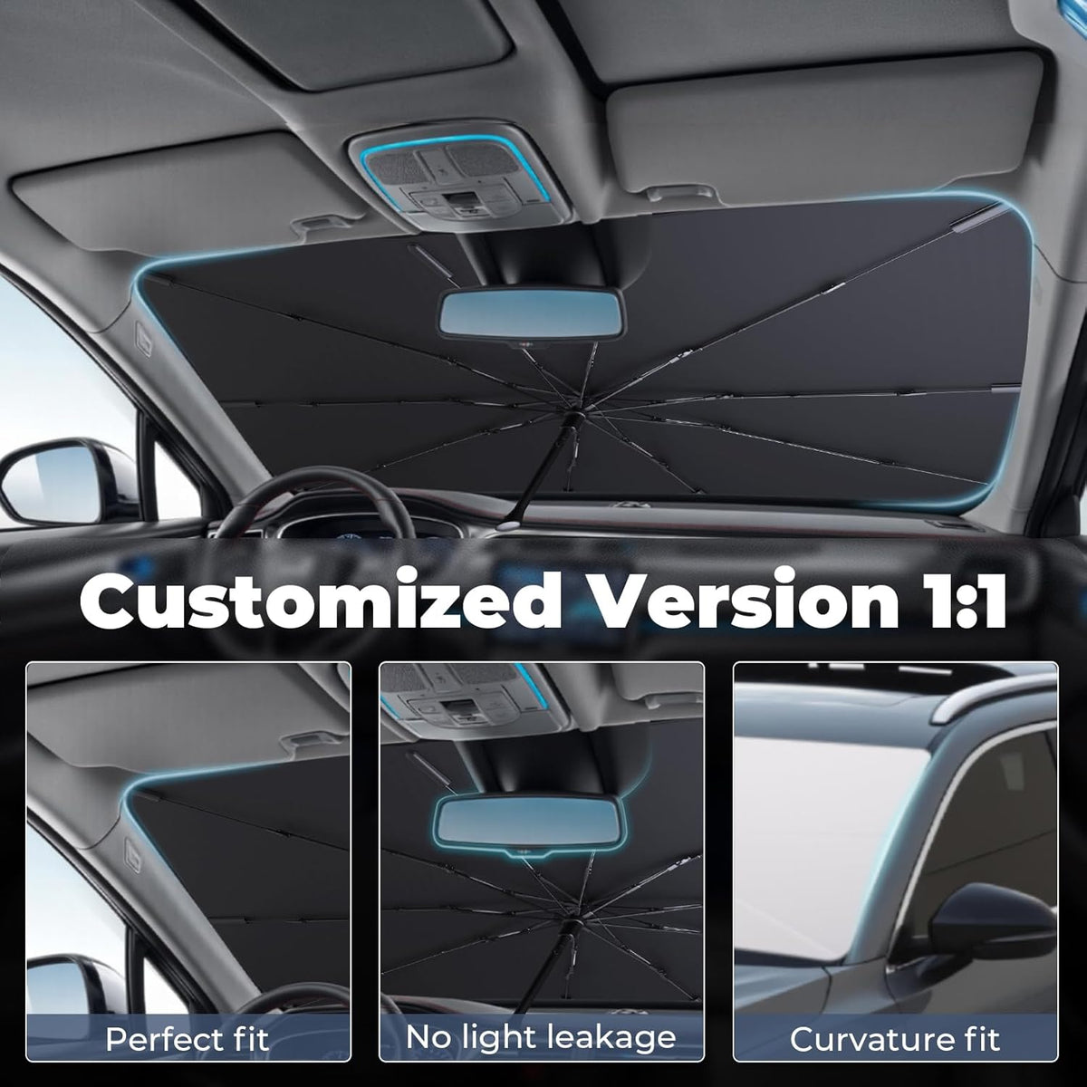 Windshield Sun Shade Umbrella: for Toyota 4Runner-2010-2025 - Front Car Window Shades - Foldable 2023 2024 4-Runner Sunshades Block UV Keep Cool