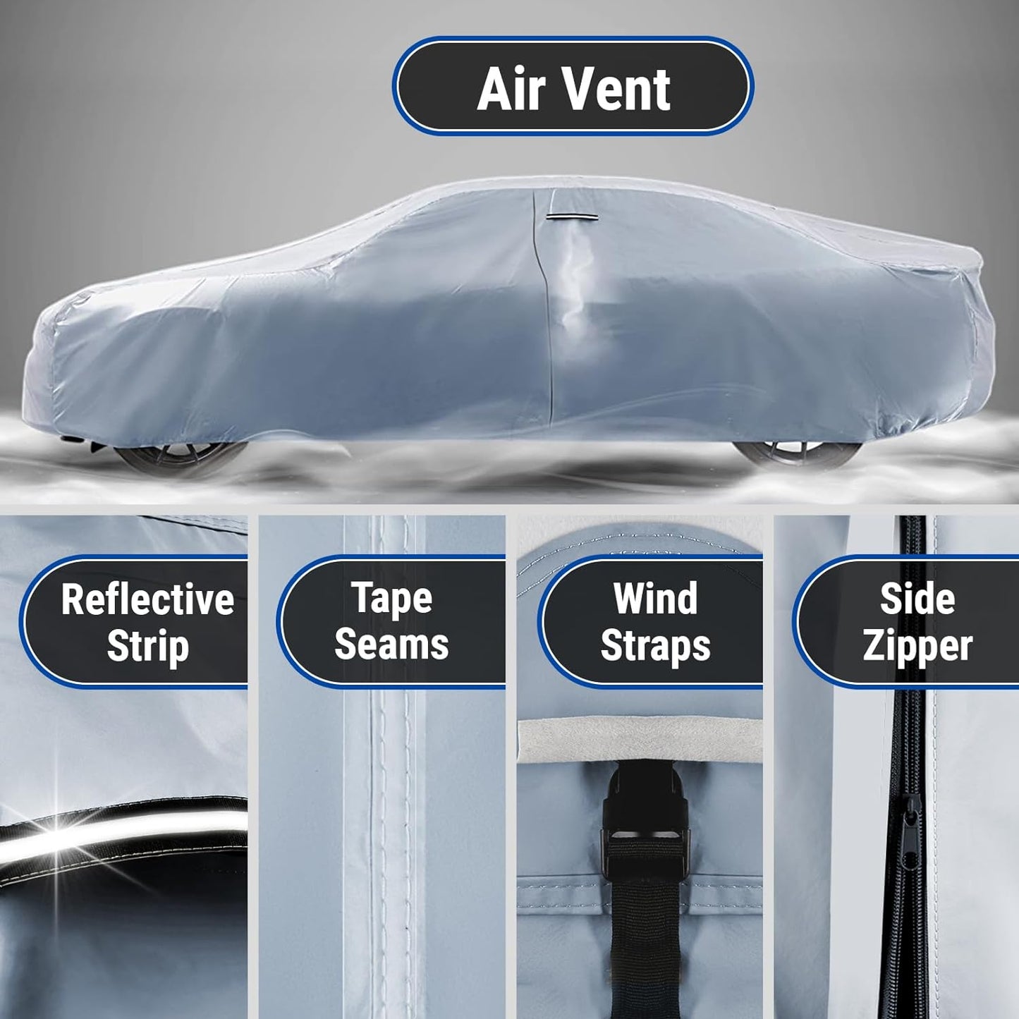 iCarCover Premium Car Cover for 1978-1980 Pontiac Grand Am Heavy Duty Waterproof All-Weather Automobiles Custom Fit Indoor Outdoor UV Snow Protection Covers with Straps and Bag
