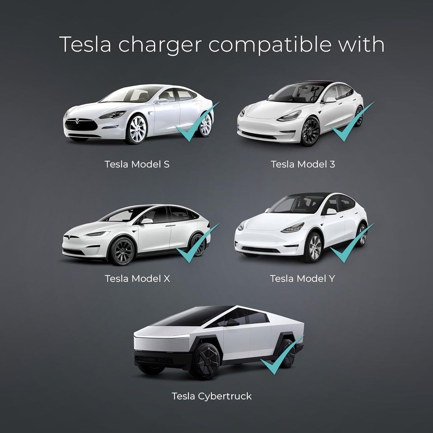 Lectron Level 1 Tesla EV Charger (WiFi) with App Control - 120V, 12 Amp, & 16 ft Cord - Portable Charger for Tesla EVs with NEMA 5-15 Plug - Compatible with All Tesla Model S, 3, X, Y & Cybertruck