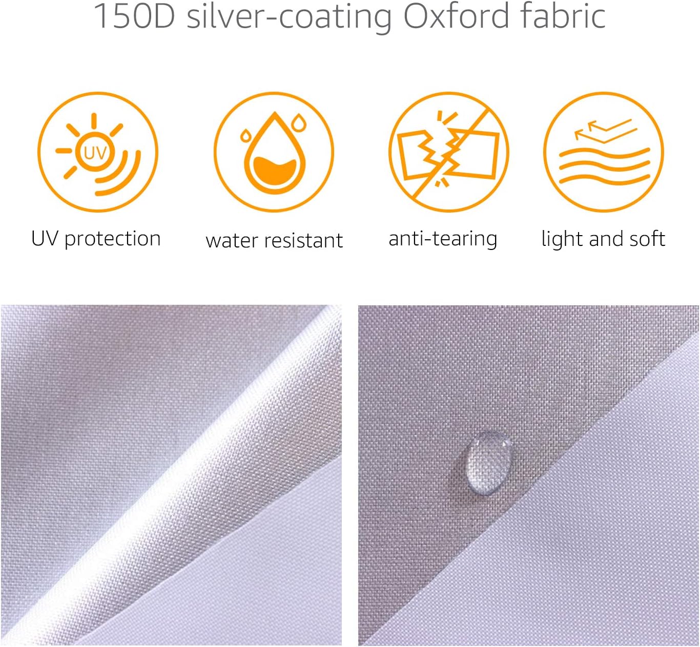Amazon Basics Silver Weatherproof Car Cover - 150D Oxford, Sedans up to 190"