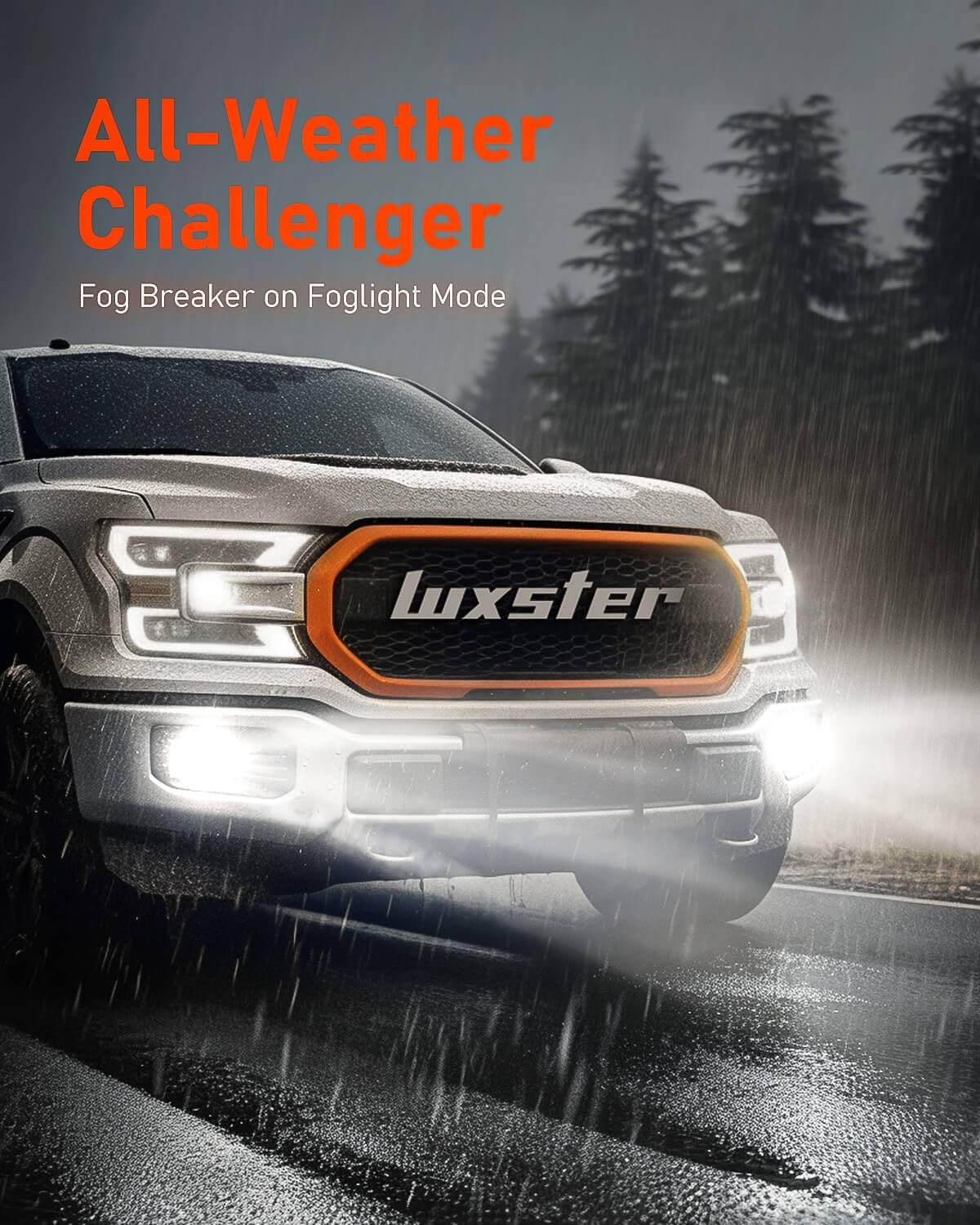 LUXSTER | Punisher 9012 LED Bulbs, 40000LM Ultra Bright, Triple Copper Pipes Cooling Tech(Unique), Plug-N-Play Installation, HIR2 6000K Pure White Foglight, IP68 Waterproof, Pack of 2