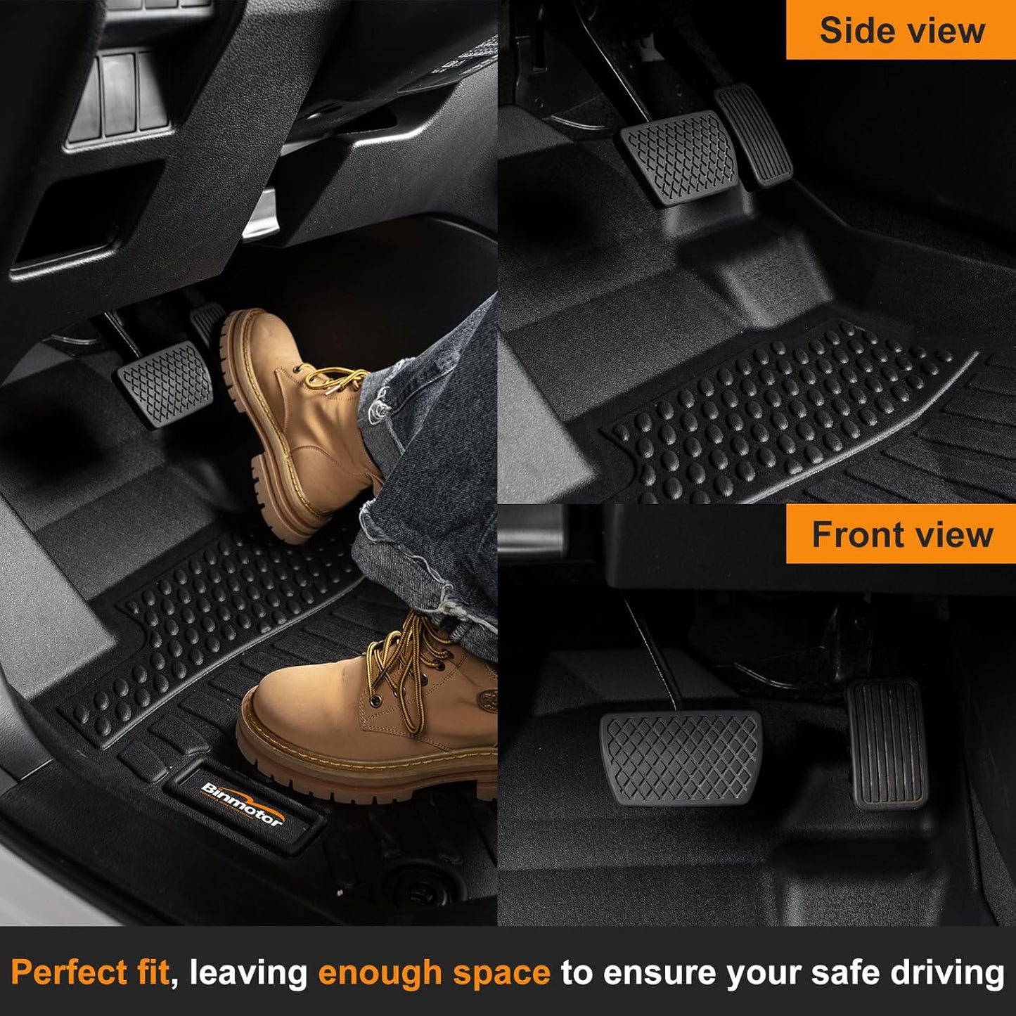 Binmotor-Floor Mats Cargo Liner Full Set for 2025 Mini Countryman(Not for SE/Electric Version), All Weather Car Mat Rubber Mat for Mini Countryman Trunk Liner Accessories Mats