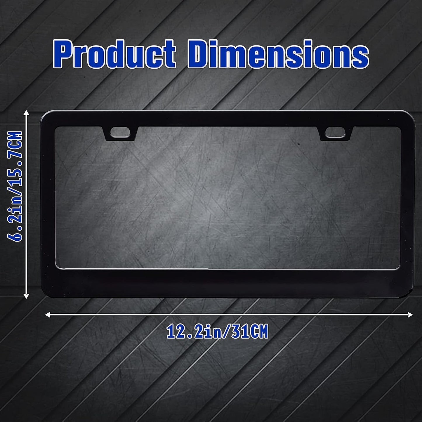 American Flag Blue Line License Plate Frame Star Flag License Plate Frames Personalise Stainless Steel Funny Design Compatible With Standard License Plate Holder For Usa Canada 6 X 12 Inch With Screws