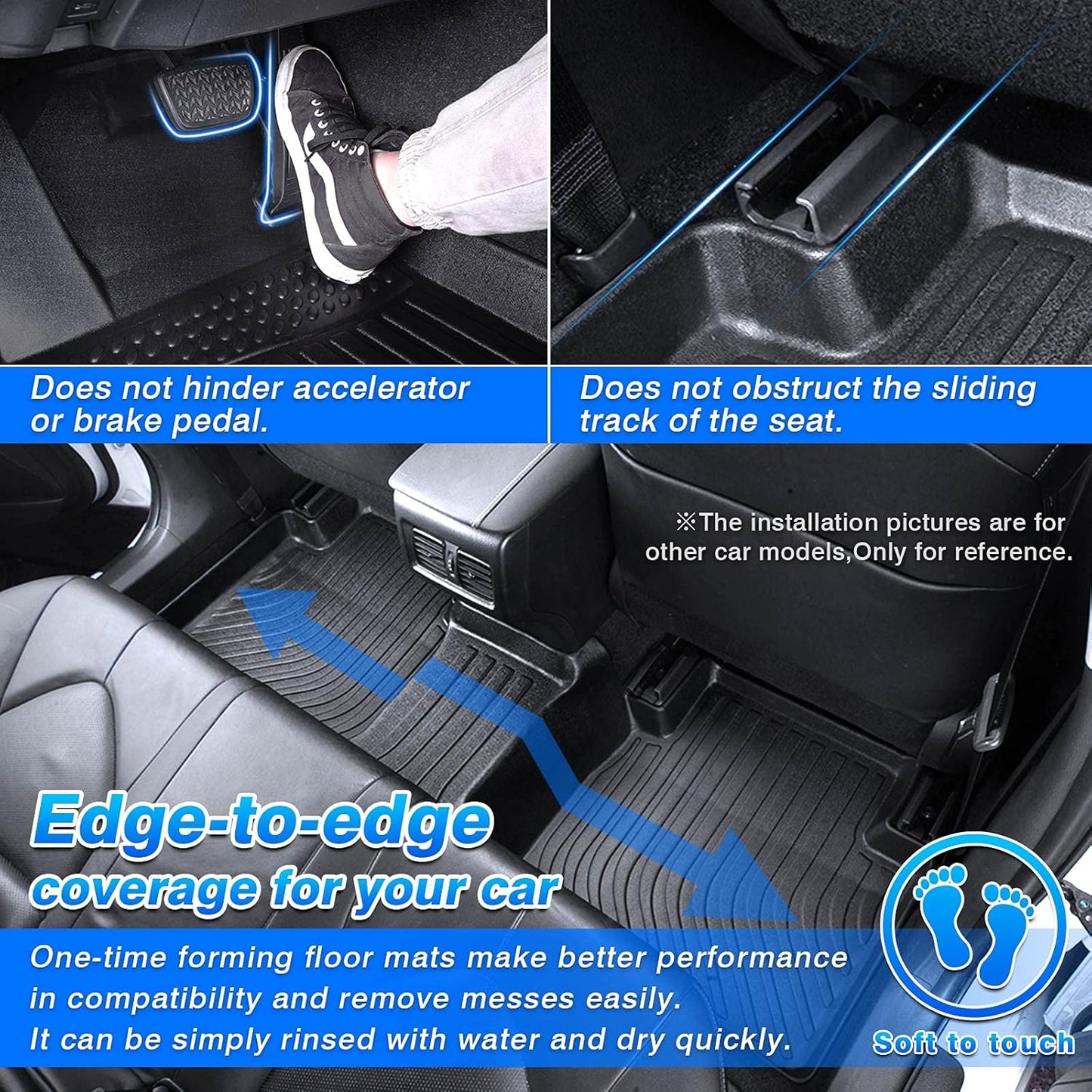 Cartist Custom Fit for Floor Mats 2014-2023 Chevrolet Chevy Trax / 2013-2023 Buick Encore (Not fit Encore GX) All Weather Floor Liners 2 Rows TPE Odorless