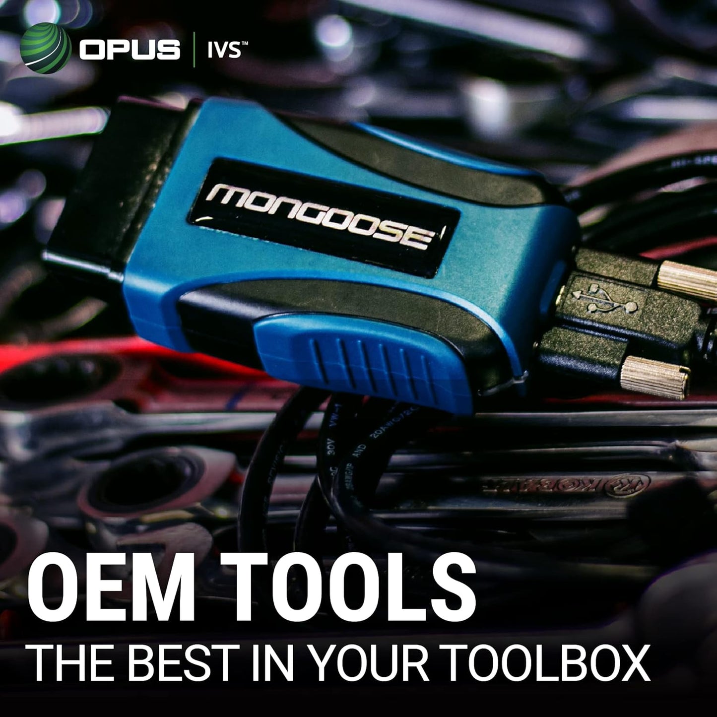 Opus IVS Mongoose-Plus J2534 OEM Bluetooth Vehicle Interface Cable - Designed for Chrysler/Dodge/Jeep OEM Reprogramming and Diagnostics