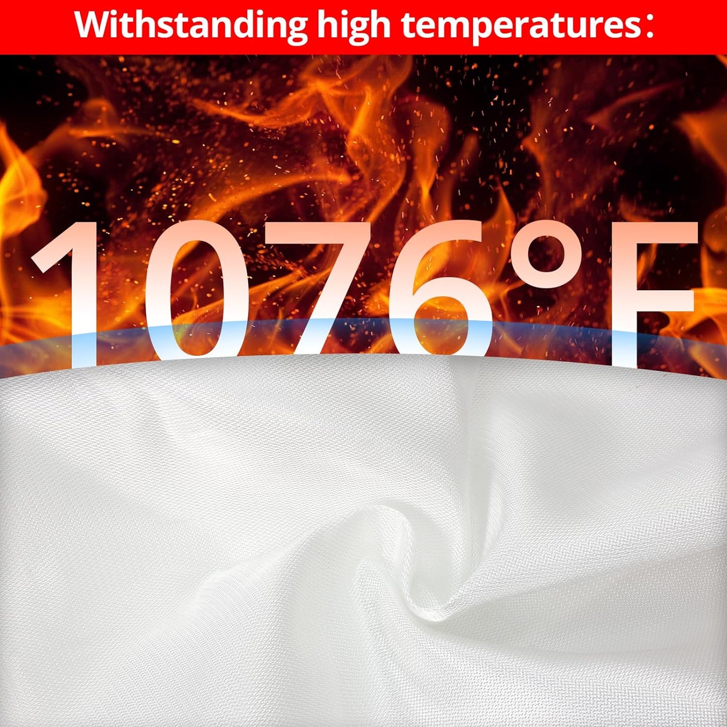 SecuCaptain Emergency Fire Blanket for Home - 47.2"x71" X-Large Flame Retardant Blankets with Fireproof Tabs for House Camping Kitchen Fire Protection Survival Safety