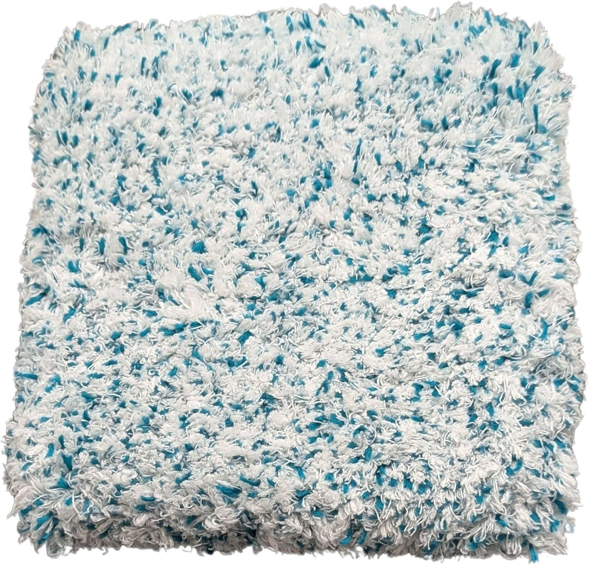 '-The Wash Boss Premium Microfiber Car Wash Pad - Plush Korean Fabric,10x10 inches, 1000 GSM, Ultra-Absorbent, Scratch-Free, Safe for Paint – Teal & White (1-Pack)