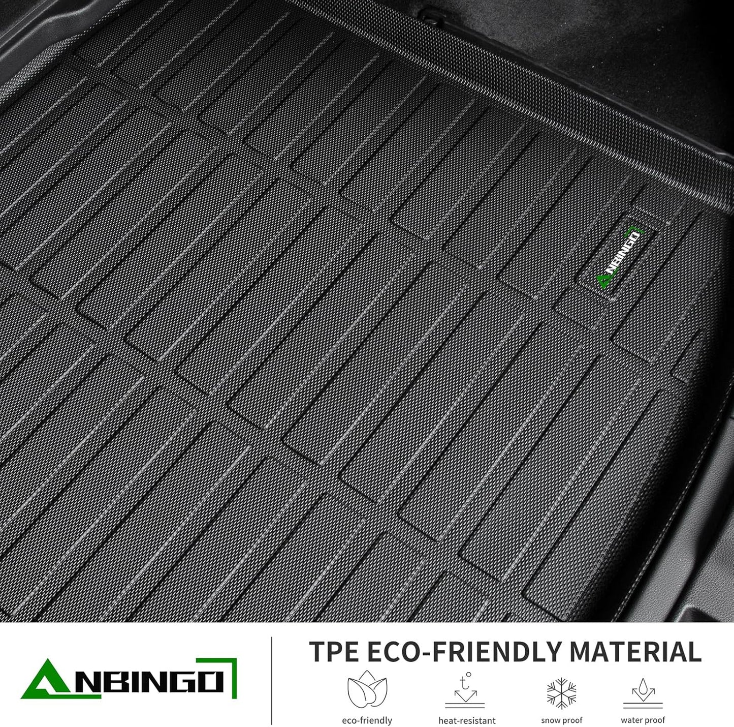 ANBINGO®-Floor Mats & Cargo Liner Custom for 2010-2015 RX / RX350 / RX450h All Weather Protection TPE Heavy Duty Non-Slip Automotive RX Floor Liners Fits Full Set RX350 Accessories, Black