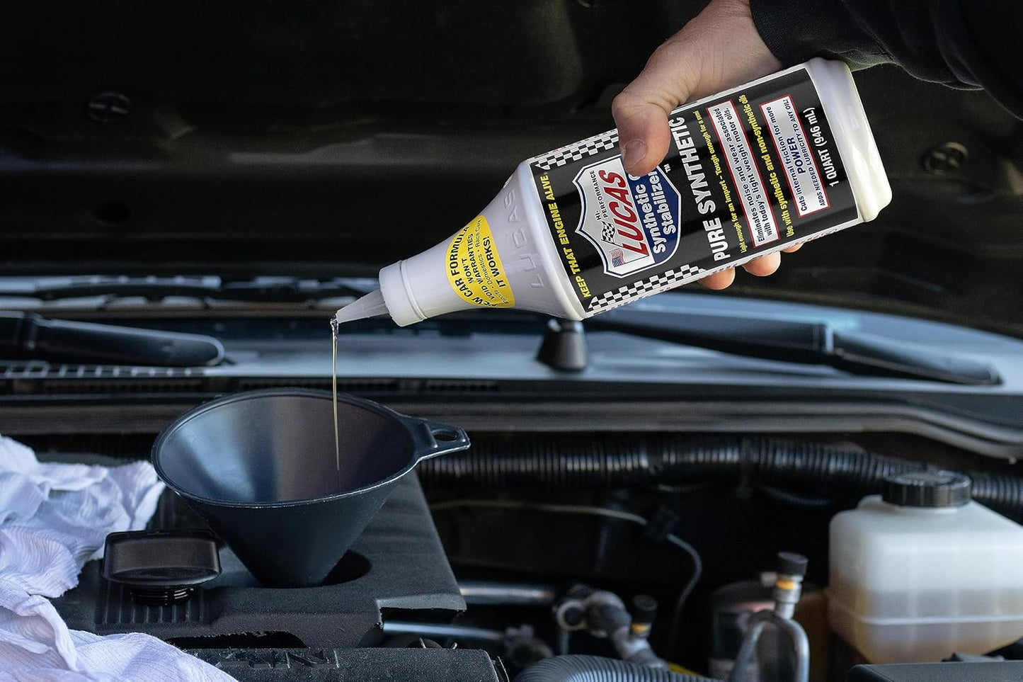 Lucas Oil 10130 Pure Synthetic Oil Stabilizer - 1 Quart (Pack of 2)